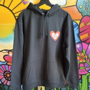 Sweat capuche noir "LOVE CREW"
