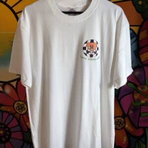 T-Shirt col rond blanc  "Love vibes" Design Exclusif